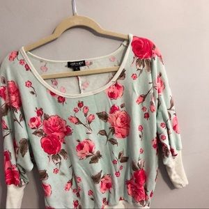 About a Girl Floral Light Sweater